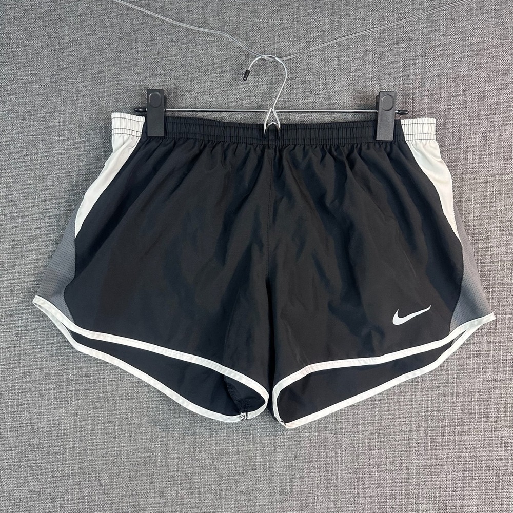 Nike Dri-Fit Running Shorts Black White Athletic Performance‎ Size L